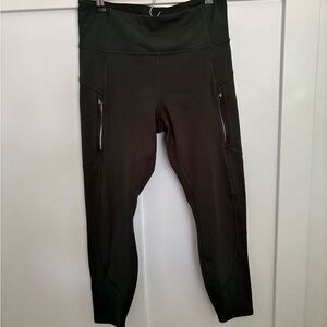 Women's Dark Forest Green High-Waisted Athleta Leggings